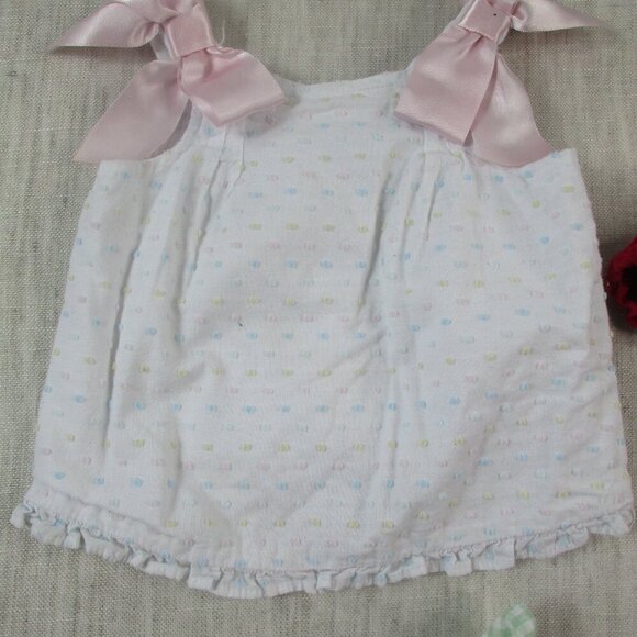 Baby Girl Clothes Lot 4pc Romper Dress Bodysuit Outfits Size 0-3M Mixed Colors - Picture 7 of 10